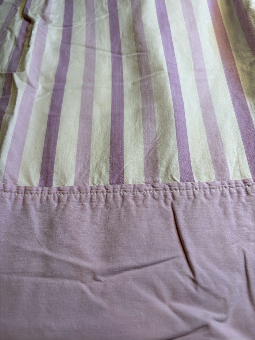 Vintage Striped Lavender and White pillowcase. Super soft. Sears. FF